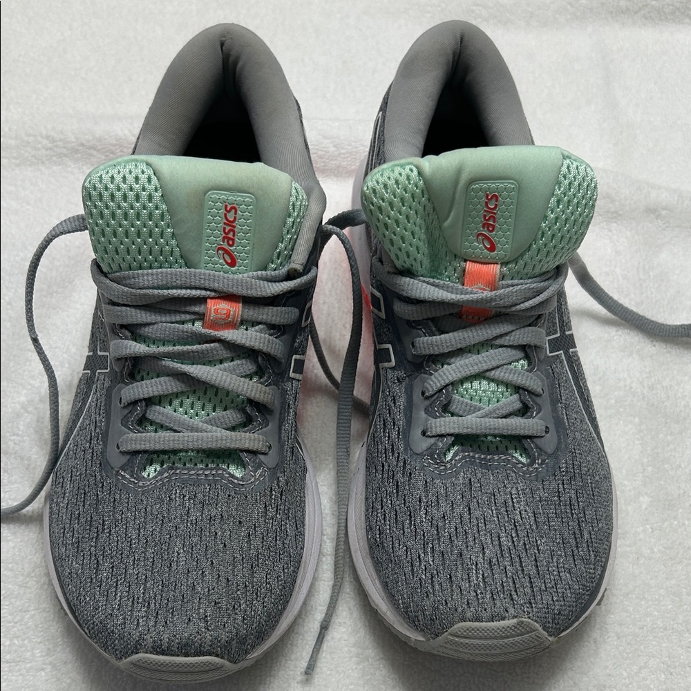 Asics Gray and Mint Green Sneakers
